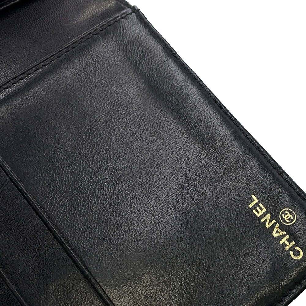 CHANEL Authentic Black Caviar Leather Logo Wallet - Picture 9 of 16